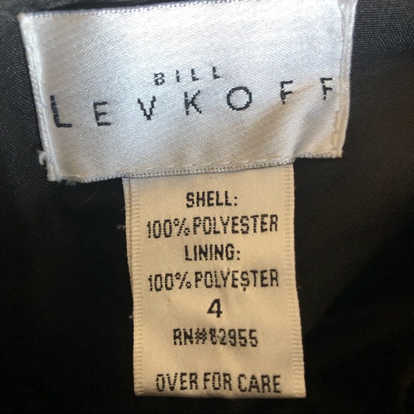 SOLD Bill Levkoff Black Bridesmaid Dress size 4 - Picture 6 of 6